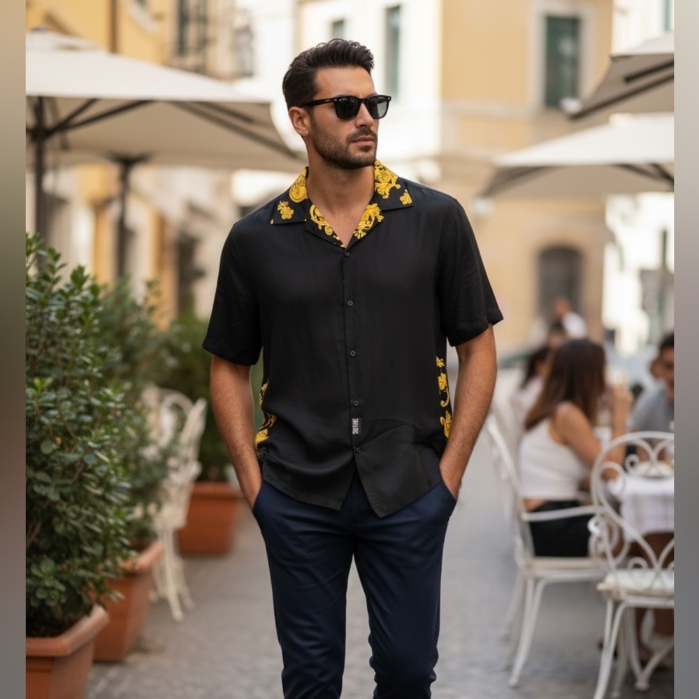 VERSACE JEANS COUTURE Shirts In Black